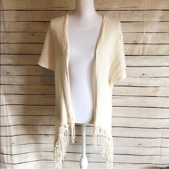 Staring At Stars Knit Cream Kimono - Picture 1 of 8